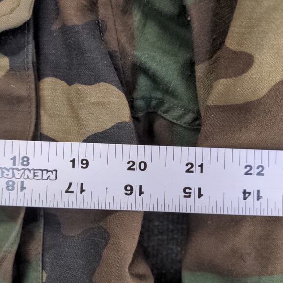 U.S. Military Cold Weather Coat W/ Liner Woodland Camo Green Brown SZ XL Vintage - Picture 7 of 16